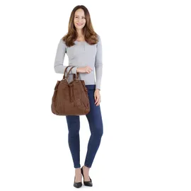 forty° Shopper echt Leder, Made in Italy braun