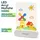 ideoon diy 2er-Set Kreative LED Acryl Maltafel für Kinder: Kabellose DIY Lampe mit Akku & 7 Buntstifte