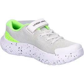Under Armour Surge 4 Kinder White/Hyper Green/Black 32