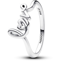 Pandora Moments Handgeschriebenes Love Ring mit vergoldeter Metalllegierung, Größe