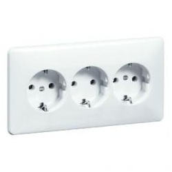 Peha Standard - Steckdose SCHUKO 3fach, reinweiß