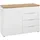 hom'in Sideboard 180 x 89 x 43 cm Grau / Weiß