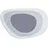 60 x 90 cm oval silbergrau