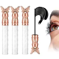 Wimpernserum,Mascara Wimperntusche Wasserfest Schwarz,Wischfest Lash Serum für Volumen und Definition (3)