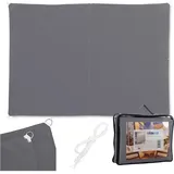 Relaxdays Sonnensegel rechteckig 300 x 200 cm grau
