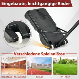 northix Basketballkorb für Kinder Wetterbeständiger Korbständer mit Einstellbarer Höhe von 90-210 cm