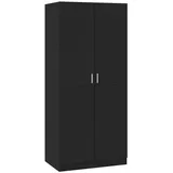 vidaXL Drehtürenschrank 80 x 180 x 52 cm schwarz