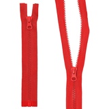 mumbi Reißverschluss teilbar 5mm 17cm Rot Kunststoff Reißverschlüsse mit Zipper grobe Zähne