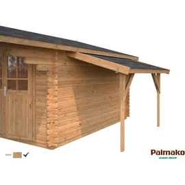 Palmako Schleppdach für Holz-Gartenhäuser Braun tauchgrundiert 144 cm x 290 cm