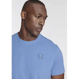 delmao Rundhalsshirt Kurzarm, Regular Fit, basic, aus 100% Baumwolle blau L (52/54)
