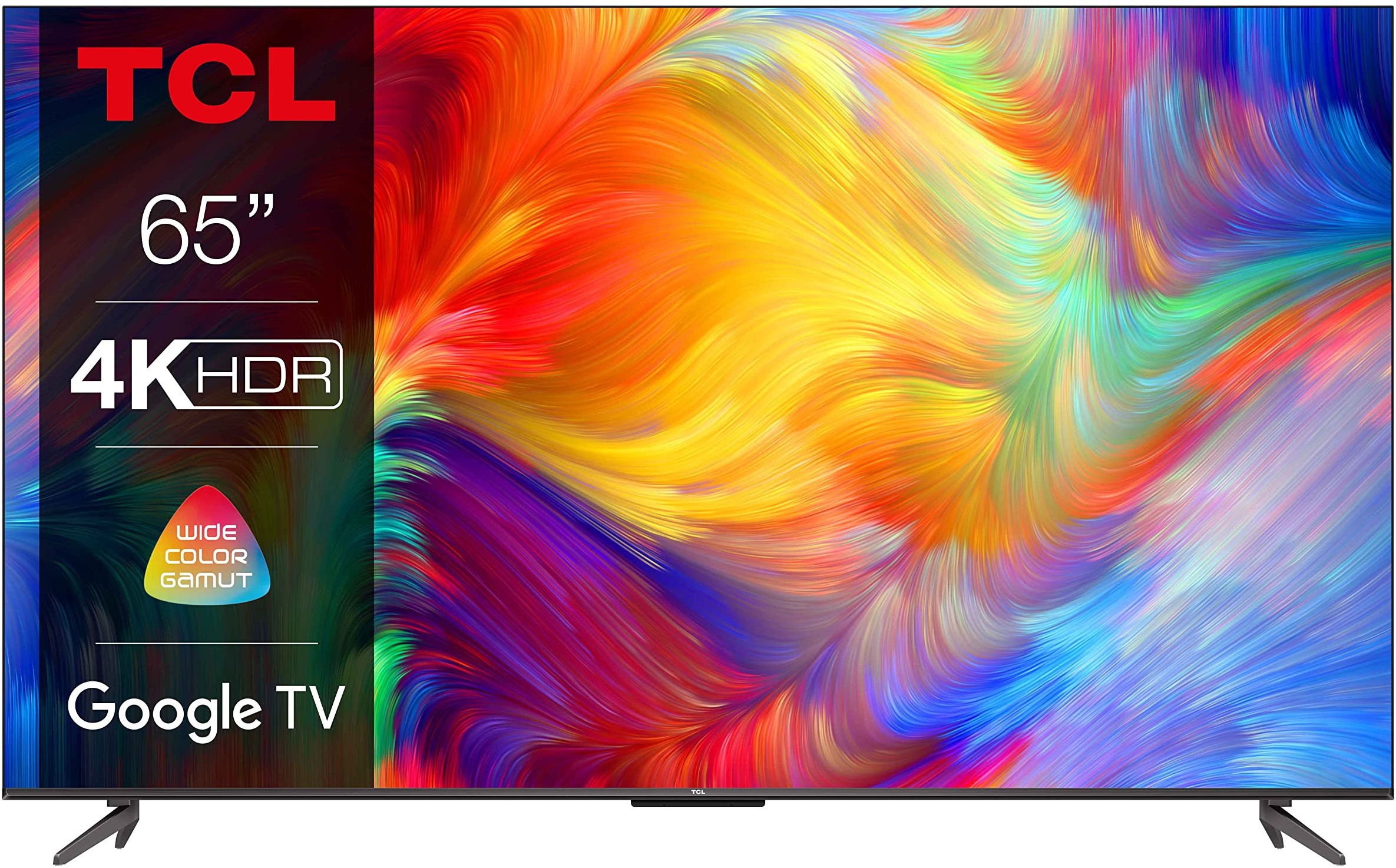 TCL 65P739 65 Zoll Fernseher, 4K HDR, Ultra HD, Smart TV Powered by Google TV, Rahmenloses Design (Dolby Vision & Atmos, Freihändige Sprachsteuerung, Kompatibel mit Google Assistant & Alexa)