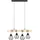 EGLO Townshend 4-flg. 70 cm rund schwarz-braun Holz und Stahl