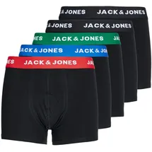 JACK & JONES Boxershort 5er Pack in Schwarz/Grün/Blau/Rot 152