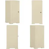 Kunststoffschrank 40x43x85,5 cm Holzdesign Angora-Weiß - Aufbewahrungsbox - Garderobe - Schuhregal - Wohnzimmermöbel - Schlafzimmermöbel - Home &
