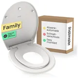 instmaier WC-Sitz instmaier Helma, Toilettendeckel mit Absenkautomatik, Absenkautomatik, zur Reinigung abnehmbar, Duroplast weiß Family