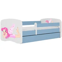 Raumhirsch furniture Kinderbett, Blau, Holzwerkstoff, Holzwerkstoff, 1 Schubladen, 80x160