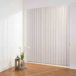 Lamellenvorhang LIEDECO "Lamellenvorhang Vertikalanlage perlex - 127 mm Lamelle" Gr. 11, grau (hellgrau, weiß), B:180cm H:250cm, Jalousien, Kürzbare Vertikalanlage Perlex