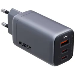 Aukey 3-Port 67W PD Wall Charger mit GaN Power Tech, grau