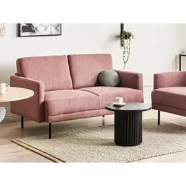 Beliani Sofa 2-Sitzer Breda Stoff Rosa