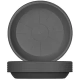 BigDean Blumentopf Untersetzer rund Ø 44 cm schwarz