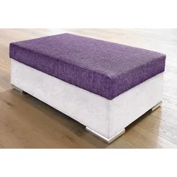 Hocker COLLECTION AB "John", lila (silbergrau, lila), B:100cm H:40cm T:70cm, Hocker, Frei im Raum stellbar, wahlweise mit Federkern