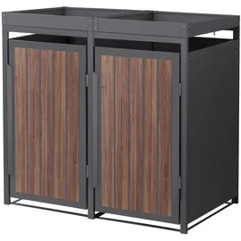 ML-Design Mülltonnenbox 132 x 80 x 124 cm beige