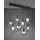Trio Leuchten Pendelleuchte Diva 319800832, Metall Schwarz matt, Glas Chrom bedampft, exkl. 8x E27