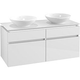 Villeroy & Boch Legato Waschtischunterschrank für zwei Waschbecken | 4 Auszüge | Breite 1200 mm##Mit LED-Beleuchtung Für .. B584L0DH