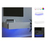 vidaXL TV-Schrank TV-Schrank mit LED-Leuchten Weiß 60x35x15,5 cm weiß