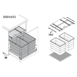 HAILO Allegro 2x 28 l Dunkelgrau