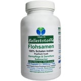 BALLASTSTOFFE 120 Kapseln Darmpflege + Darmflora + Verdauung - Flohsamenschalen gemahlen Premium INDIEN. Mega FREUDE für Darmbakterien [Ohne ZUSATZSTOFFE]26615-1