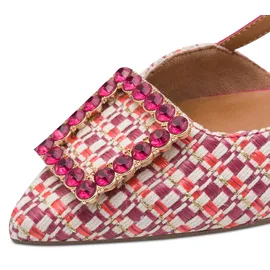 TAMARIS Damen Sling Pump mit Blockabsatz, rosa, 36 EU