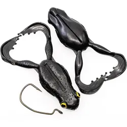 Gummiköder - Gummiköder - Flexi Frog - 6.5cm - Black SCHWARZ NO SIZE