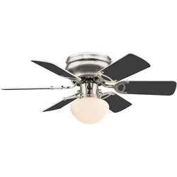Deckenventilator, Glas, Fernbedienung, Zugschalter, D 76 cm