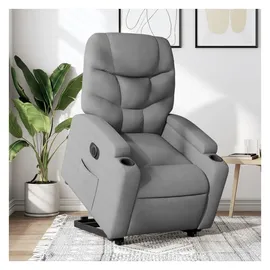 vidaXL Massagesessel Elektrisch 146 x 78 x 0 cm Hellgrau mit Aufstehhilfe