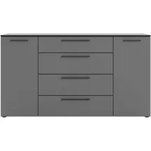 manjana möbel Manjana Kommode 180x40x99,8cm basaltgrau/Schwarz