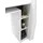 Stolkom Bartisch Bay 108 x 103 x 50 cm Weiß / Beton dunkel
