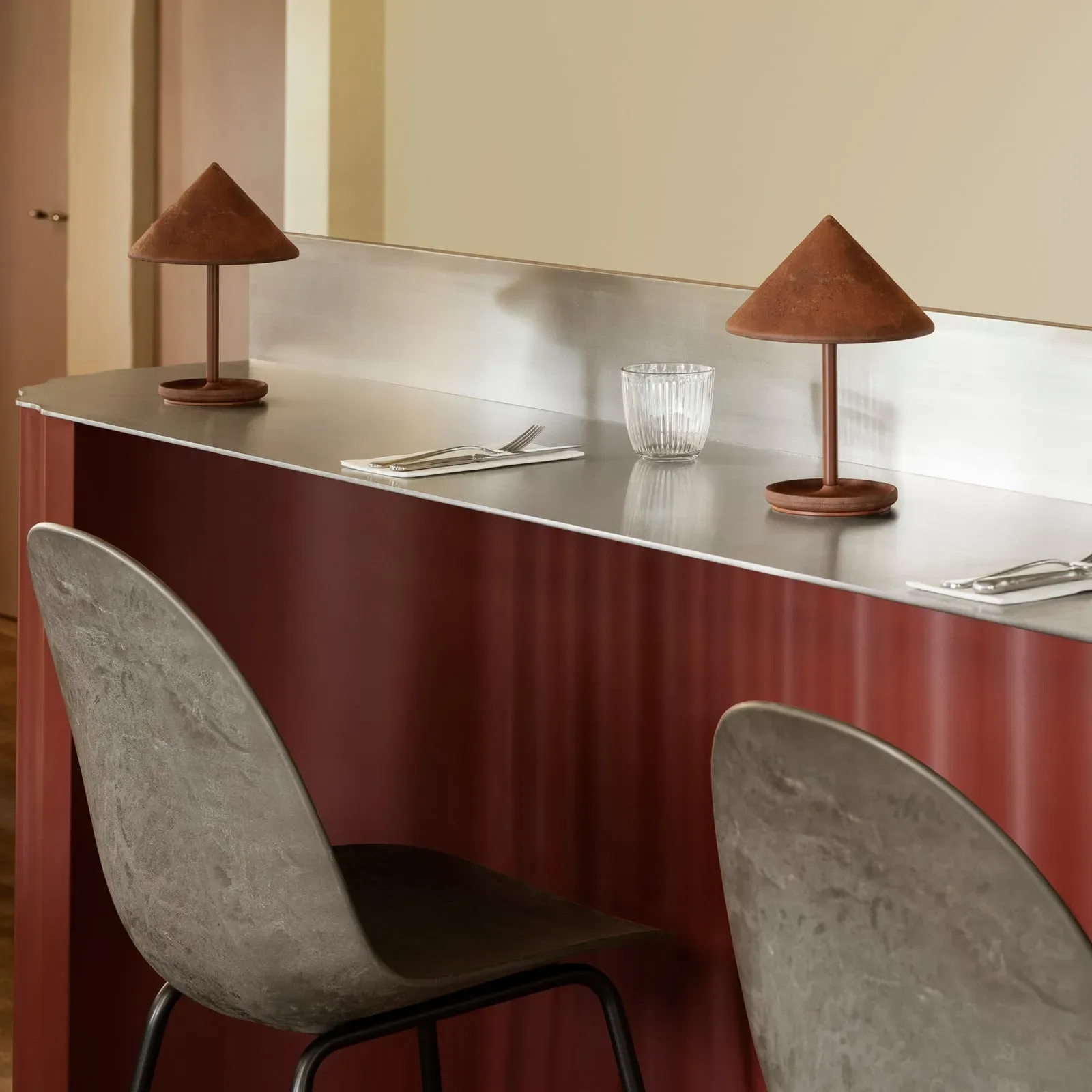 Zubehör MATER, Eternity, Braun / Rost, für Esszimmer, Kunststoff, Design - 51.5 - 116.5