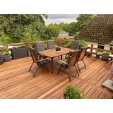 Guyana Teak (Basralocus) Terrassendielen, 25x140 mm, KD, glatt/glatt