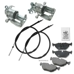 Bestprice 2x Bremssattel +Bremsbeläge +Bremsseile für Ford