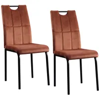 Hti-Living Stuhl Denton Velvet Braun