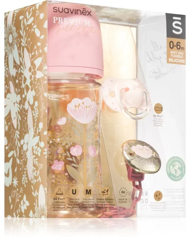 Suavinex Gold Premium Gift Set Pink Geschenkset für Babys
