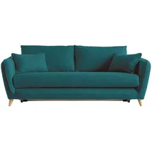 miliboo Sofa skandinavisch 3 Plätze pfauenblau Creep
