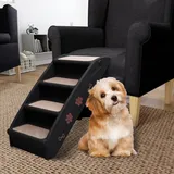 vidaXL Klappbare Hundetreppe Schwarz 62 x 40 x 49,5 cm