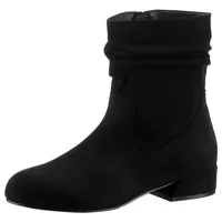 aniston shoes Stiefelette ANISTON SHOES, Damen, Gr. 36, schwarz, Textil, unifarben, Veloursleder, elegant, Schuhe, mit gerafftem Schaft - NEUE KOLLEKTION