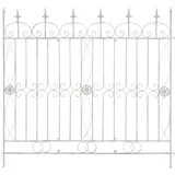 deluke Gartenzaun 124 x 116 cm Antik-Weiß