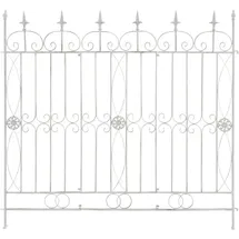 deluke Gartenzaun 124 x 116 cm Antik-Weiß