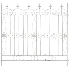 deluke Gartenzaun 124 x 116 cm Antik-Weiß