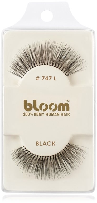 Bloom Natural künstliche Wimpern aus Naturhaar No. 747L (Black) 1 cm