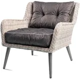TexDeko Gartenpolster 55 x 55 x 12 cm schwarz 2-tlg.